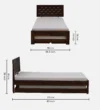 Monvira Solid Wood Single Bed with Contemporary Look in Pure Natural Tone - Image 8