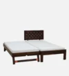 Monvira Solid Wood Single Bed with Contemporary Look in Pure Natural Tone - Image 4