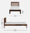 Nirvexa Premium Solid Wood Single Bed with Organic Natural Look for Bedroom Decor - Image 8