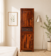 Nordic Designer 1 Door Wardrobe Crafted from Solid Sheesham Wood