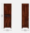 Nordic Designer 1 Door Wardrobe Crafted from Solid Sheesham Wood - Image 2