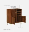 Norvale Solid Sheesham Wood Organizer Cabinet for Modern Homes - Image 3