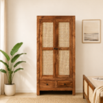 Norvick Modern Solid Wood 2 Door Wardrobe for Contemporary Bedrooms