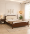 Norvik Handcrafted Solid Sheesham Wood King Size Bed