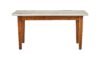 Norwich Mango Wood 6 Seater Dining Set In Water Resistant Honey Oak Finish With Bench - Image 4