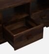 Noventra Solid Sheesham Wood TV Unit in Rich Walnut Finish with Storage - Image 2