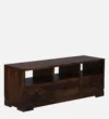 Noventra Solid Sheesham Wood TV Unit in Rich Walnut Finish with Storage - Image 3