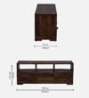 Noventra Solid Sheesham Wood TV Unit in Rich Walnut Finish with Storage - Image 4