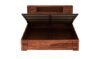 Oaklyn Contemporary Solid Sheesham Wood Bed with Box Storage - Image 2