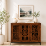 Oaklyn Elegant Wooden Utility Cabinet with Large Storage Capacity