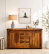 Oakmere Contemporary Sheesham Wood Sideboard Storage Cabinet