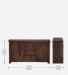 Oakmere Contemporary Sheesham Wood Sideboard Storage Cabinet - Image 3