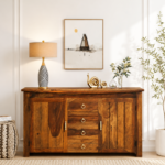 Oakmere Contemporary Sheesham Wood Sideboard Storage Cabinet