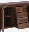 Oakmere Contemporary Sheesham Wood Sideboard Storage Cabinet - Image 7