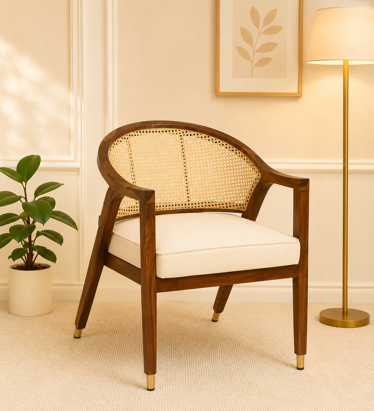 Oakmere Luxury Solid Sheesham Wood Dining Chair for Modern Dining Spaces (1) Oakmere Luxury Solid Sheesham Wood Dining Chair for Modern Dining Spaces - Image 1