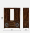 Orion Vista Solid Sheesham Wood 3 Door Wardrobe with Contemporary Look - Image 5
