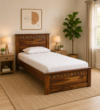 Orvexa Solid Wood Single Bed with Classic Design and Smooth Natural Texture