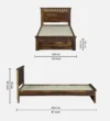 Orvexa Solid Wood Single Bed with Classic Design and Smooth Natural Texture - Image 7