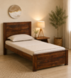 Ovanora Premium Wooden Single Bed with Smooth Edges in Natural Grain Texture