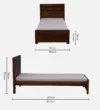 Ovanora Premium Wooden Single Bed with Smooth Edges in Natural Grain Texture - Image 8