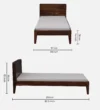 Palvira Premium Sheesham Wood Single Bed with Elegant Base in Natural Tone - Image 8