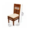 Ravello Solid Sheesham Wood Contemporary 6 Seater Dining Set - Image 3