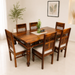 Ravello Solid Sheesham Wood Contemporary 6 Seater Dining Set