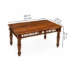 Ravello Solid Sheesham Wood Contemporary 6 Seater Dining Set - Image 4
