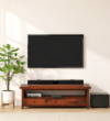 Ravento Solid Sheesham Wood TV Unit with Spacious Drawer and Cabinet Storage