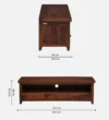 Ravento Solid Sheesham Wood TV Unit with Spacious Drawer and Cabinet Storage - Image 3