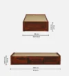 Rezvira Premium Wooden Single Bed with Clean Lines in Natural Grain Finish for Home - Image 8