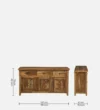 Rivano Designer Sheesham Wood Sideboard Cabinet - Image 9