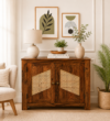 Roswell Luxury Sheesham Wood Storage Cabinet for Elegant Home Décor
