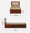 Rovexa Minimal Solid Wood Single Bed with Durable Structure in Natural Wood Tone - Image 7