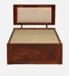 Rovexa Minimal Solid Wood Single Bed with Durable Structure in Natural Wood Tone - Image 6