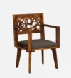 Silvergrove Modern Wooden Dining Chair with Natural Sheesham Wood Grain - Image 4