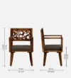 Silvergrove Modern Wooden Dining Chair with Natural Sheesham Wood Grain - Image 2