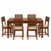 Solvian Luxury Wooden 6 Seater Dining Table and Chair Set - Image 7