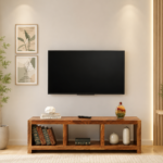 Solvique Solid Sheesham Wood Entertainment Unit for Modern Living Room