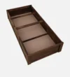 Solvira Solid Sheesham Wood Single Bed with Elegant Design in Natural Finish for Home - Image 3