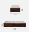 Solvira Solid Sheesham Wood Single Bed with Elegant Design in Natural Finish for Home - Image 8