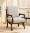 Stonebridge Solid Sheesham Wood Rustic Style Dining Chair with Cushioned Seat