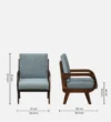 Stonebridge Solid Sheesham Wood Rustic Style Dining Chair with Cushioned Seat - Image 7