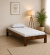 Tanvira Sheesham Wood Single Bed with Smooth Finish and Strong Base in Natural Shade