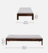 Tanvira Sheesham Wood Single Bed with Smooth Finish and Strong Base in Natural Shade - Image 6