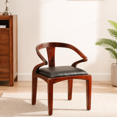 Thornfield Solid Sheesham Wood Elegant High Back Wooden Dining Chair