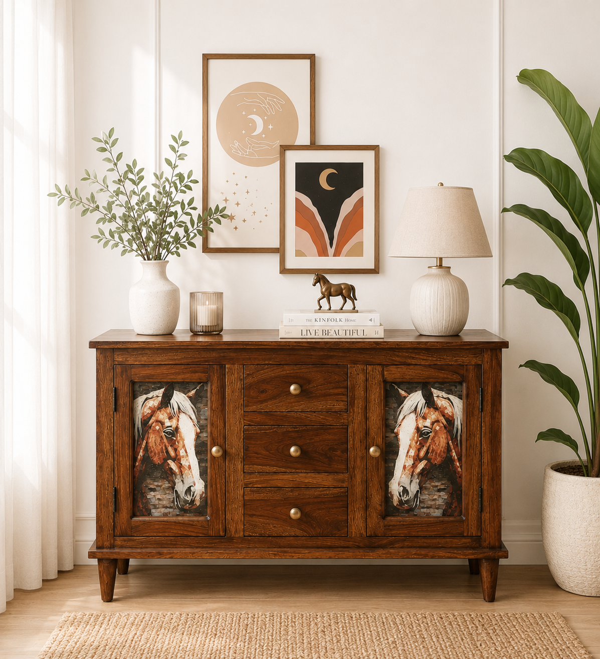 Tiverton Solid Wood Utility Cabinet with Premium Handcrafted Finish (1) Tiverton Solid Wood Utility Cabinet with Premium Handcrafted Finish - Image 1