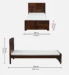 Trevora Solid Sheesham Wood Single Bed with Simple Design in Natural Finish for Home - Image 7