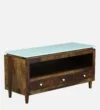 Trevoria Solid Sheesham Wood TV Stand with Wide Entertainment Space - Image 6