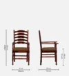 Valewood Modern Solid Sheesham Wood Dining Chair with Elegant Wooden Frame - Image 3